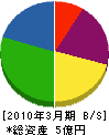 日本サービス 貸借対照表 2010年3月期