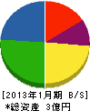西岡総業 貸借対照表 2013年1月期