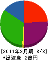 濱田美装社 貸借対照表 2011年9月期