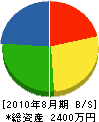 東埼化学工業所 貸借対照表 2010年8月期