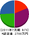 柴田電気 貸借対照表 2011年7月期