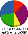 黒崎施設工業 貸借対照表 2010年12月期