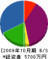 上田工業 貸借対照表 2009年10月期