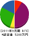 寺田建設 貸借対照表 2011年9月期