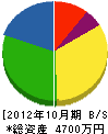 松野建設工業 貸借対照表 2012年10月期