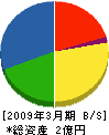大京 貸借対照表 2009年3月期