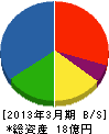 日本環境調査研究所 貸借対照表 2013年3月期
