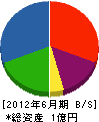 大笹組 貸借対照表 2012年6月期
