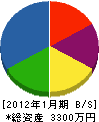 西日本防災 貸借対照表 2012年1月期