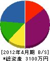 菅谷工業所 貸借対照表 2012年4月期
