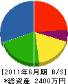 松本設備工業 貸借対照表 2011年6月期
