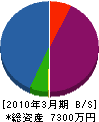 武田設備 貸借対照表 2010年3月期
