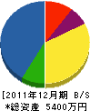 広瀬電気工事 貸借対照表 2011年12月期
