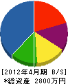 大隅電業 貸借対照表 2012年4月期