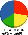 浦田建設 貸借対照表 2012年9月期