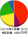 青柳工務店 貸借対照表 2010年9月期