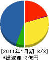 コサカ技研 貸借対照表 2011年1月期