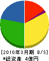 田辺工務店 貸借対照表 2010年3月期