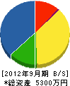 石川組 貸借対照表 2012年9月期