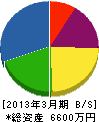 会津防災設備センター 貸借対照表 2013年3月期