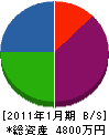駒山鐵工所 貸借対照表 2011年1月期