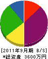 上野建設 貸借対照表 2011年9月期