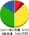 田中重建 貸借対照表 2011年6月期