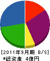藤田電気工事 貸借対照表 2011年9月期