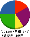 松永建材興業 貸借対照表 2012年7月期