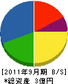 澤工務店 貸借対照表 2011年9月期