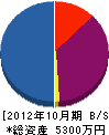 小林建設工業 貸借対照表 2012年10月期
