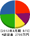 岩崎工務店 貸借対照表 2012年4月期