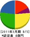 羽沢建設 貸借対照表 2011年3月期