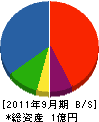 日新電気 貸借対照表 2011年9月期