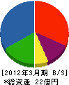 加藤総業 貸借対照表 2012年3月期