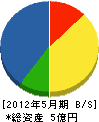岩崎建設 貸借対照表 2012年5月期