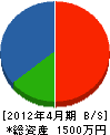 伸亜建 貸借対照表 2012年4月期