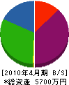 岡電気 貸借対照表 2010年4月期