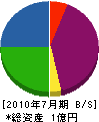 飯田土木工業 貸借対照表 2010年7月期