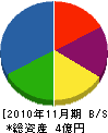 新井工務店 貸借対照表 2010年11月期