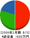 藤岡塗装 貸借対照表 2008年2月期