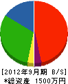 新栄電気工事 貸借対照表 2012年9月期