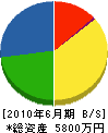 尾崎塗装店 貸借対照表 2010年6月期