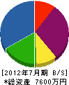 松本産業 貸借対照表 2012年7月期
