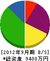大島建設 貸借対照表 2012年9月期