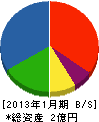 小島商事 貸借対照表 2013年1月期
