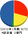 木津工務店 貸借対照表 2012年1月期
