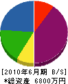 岡田工務店 貸借対照表 2010年6月期