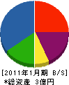 松本工務店 貸借対照表 2011年1月期