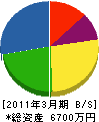 内田電気商会 貸借対照表 2011年3月期